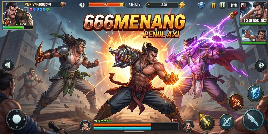 Gameplay mendebarkan dalam pertarungan sang juara.