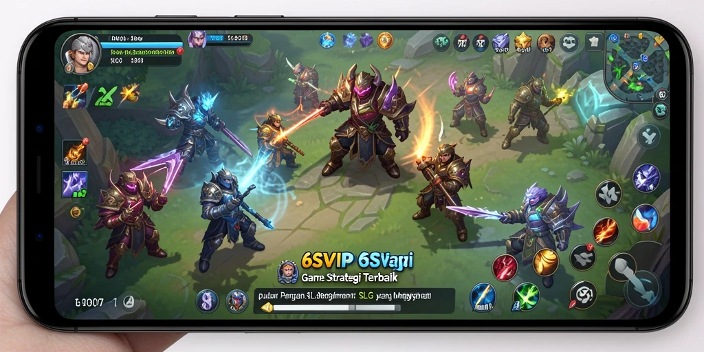 Tangkapan layar gameplay 6SVIP menunjukkan pertempuran strategis yang mendebarkan.
