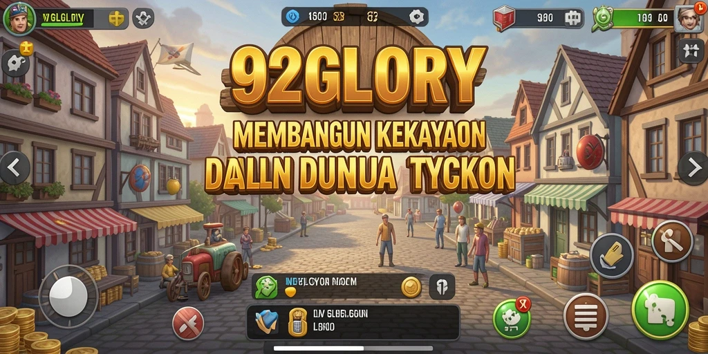 Tampilan gameplay seru dalam 92GLORY dengan banyak pilihan bisnis.