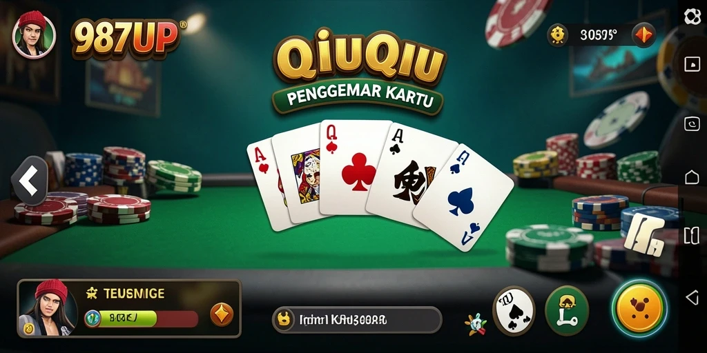 Tampilan gameplay seru dalam permainan QiuQiu 987UP.