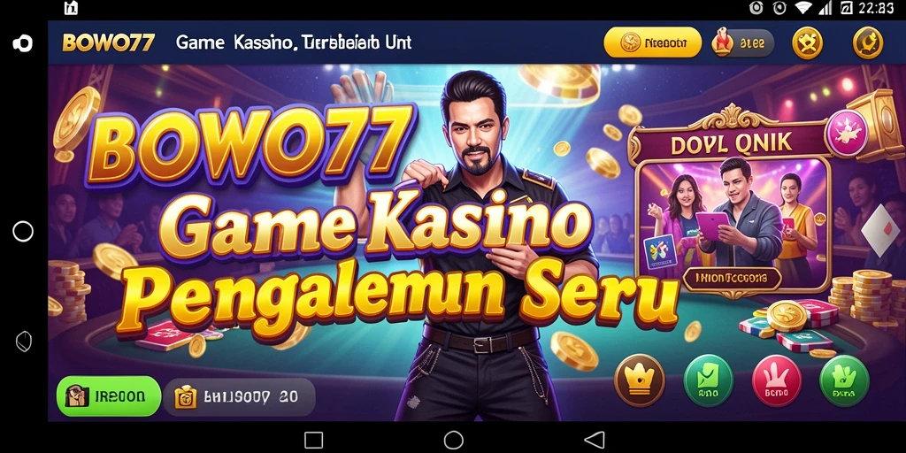 Screenshot gameplay BOWO77 yang menampilkan keseruan permainan Kasino.
