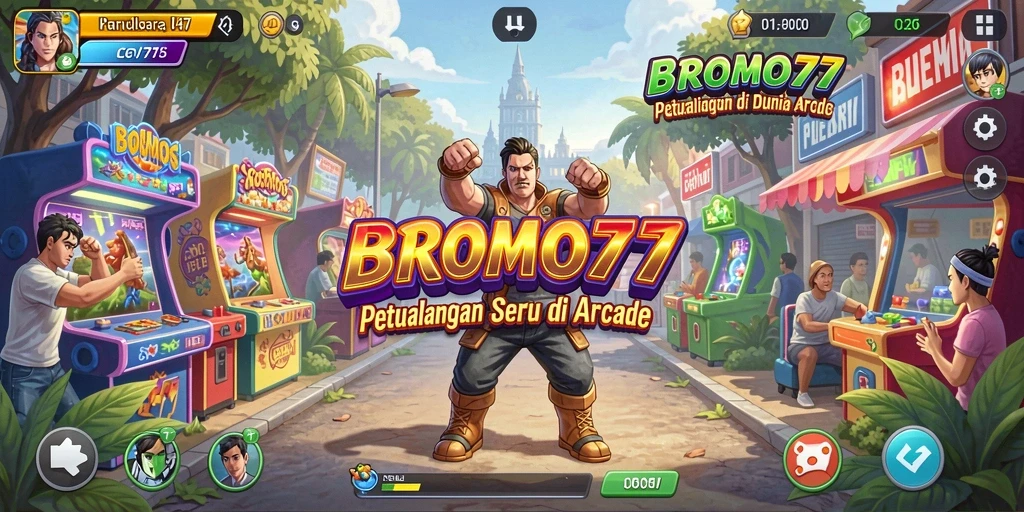 Tangkapan layar BROMO77 menampilkan aksi gameplay yang menegangkan dan penuh warna.