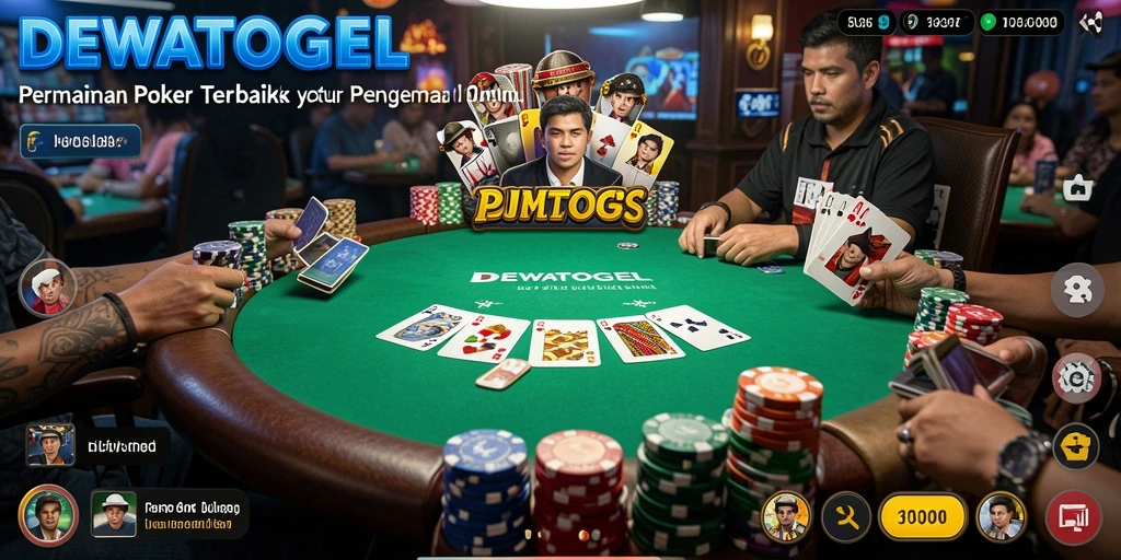 Tampilan gameplay seru DEWATOGEL dengan fitur Poker menarik.