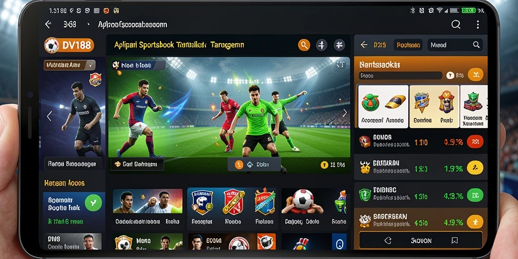 Screenshot gameplay utama DV188 menampilkan taruhan olahraga yang menarik.