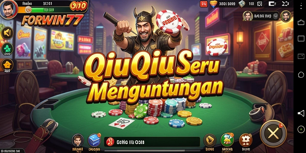 Tampilan gameplay QiuQiu yang seru dan dinamis di FORWIN77.