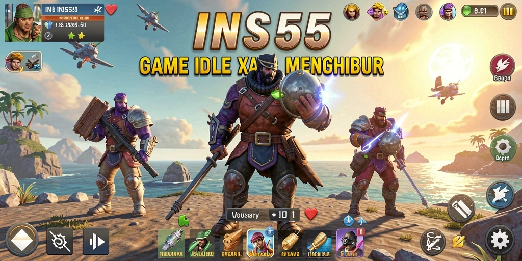 Screenshoot utama INS55 menampilkan gameplay santai yang mengasyikkan.