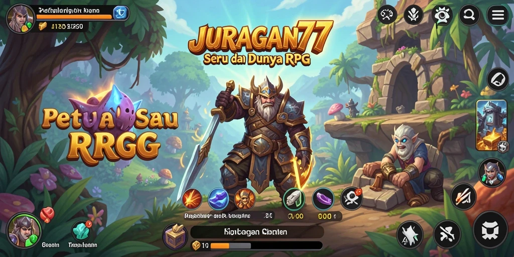 Screenshot JURAGAN77 menampilkan momen epik dalam pertempuran RPG.