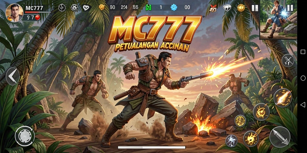 Tampilan utama gameplay seru di MC777