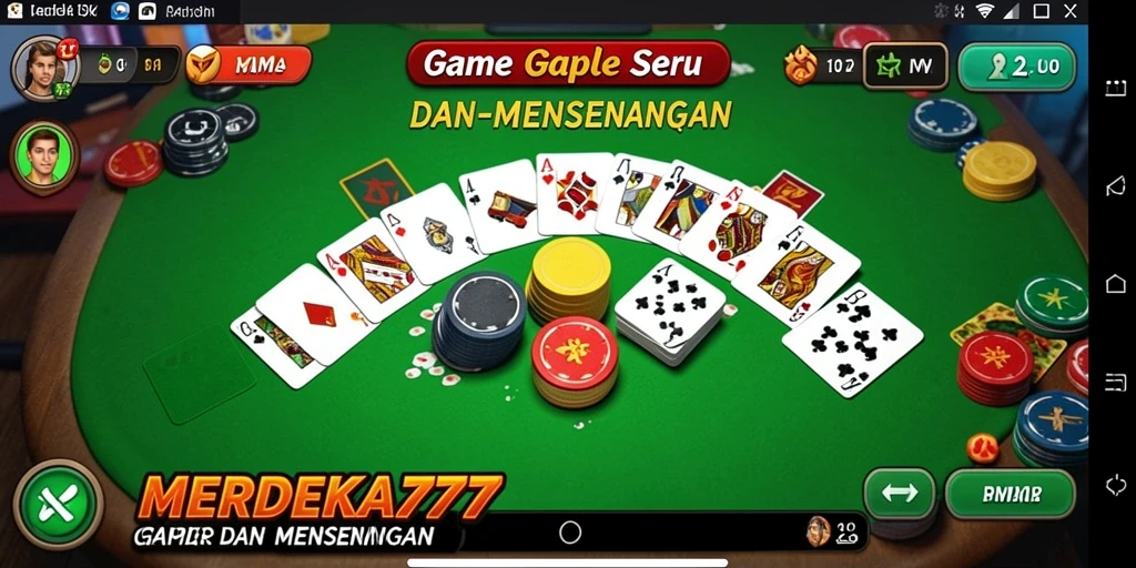 Screenshot gameplay MERDEKA777 menampilkan pemain sedang bersaing dalam Gaple.