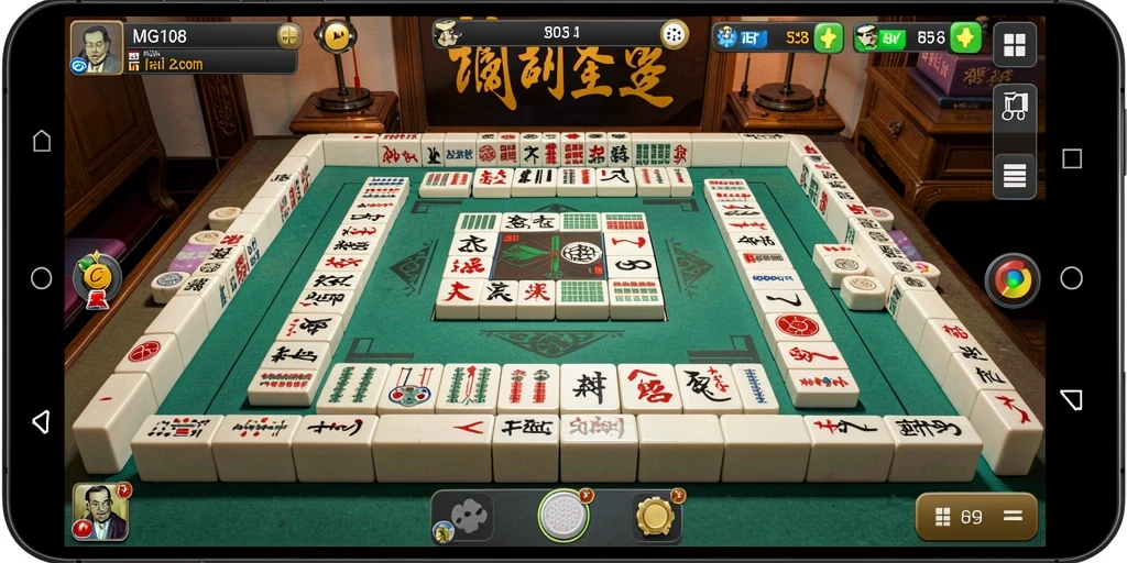 Screenshot gameplay MG108 menampilkan tantangan seru Mahjong.