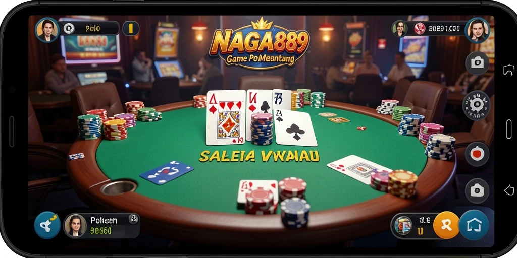 Screenshot gameplay Poker NAGA889 dengan aksi seru.