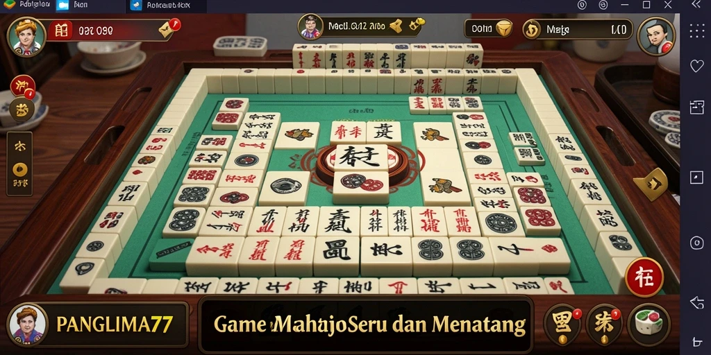 Screenshot gameplay <strong>PANGLIMA77</strong> yang menunjukkan keseruan bermain Mahjong.