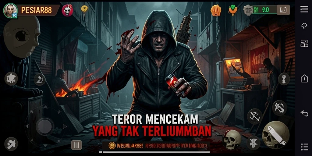 Tampilan gameplay PESIAR88 yang mencekam dan penuh ketegangan.