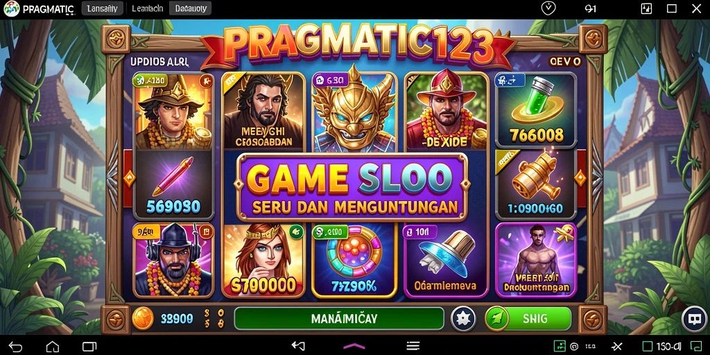 Tampilan gameplay seru dari PRAGMATIC123 dengan berbagai tema slot.