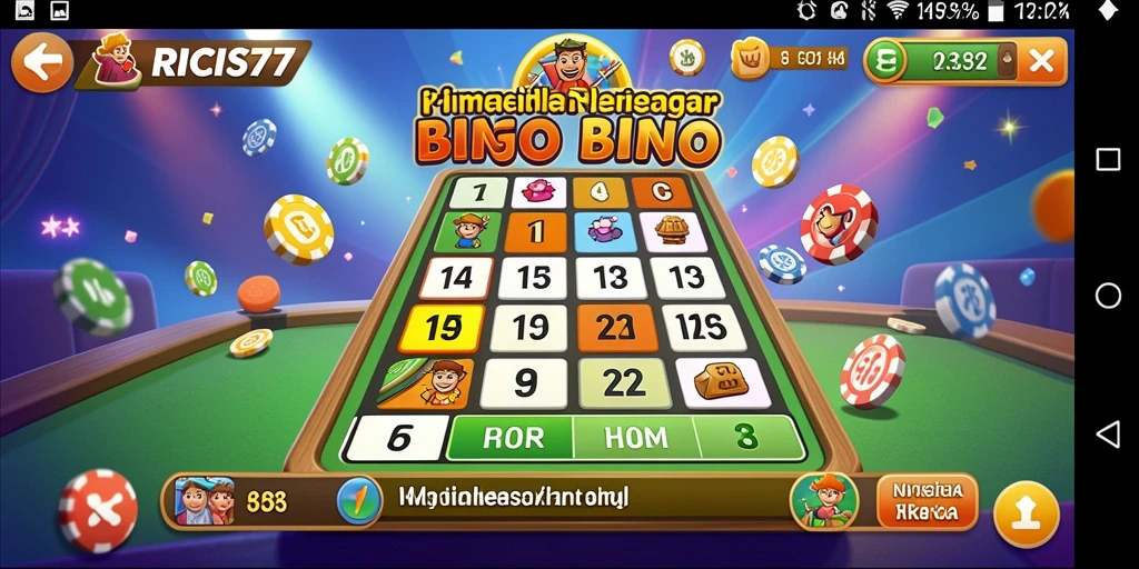 Tampilan gameplay seru RICIS77 dengan fitur Bingo menarik.