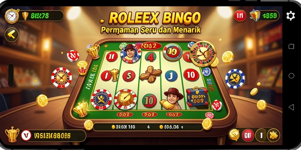 Tampilan gameplay Bingo yang seru di ROLEX878.