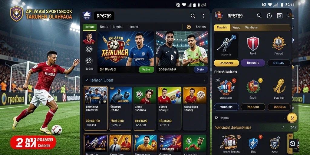 Tangkapan layar gameplay RP6789 yang menampilkan taruhan olahraga.