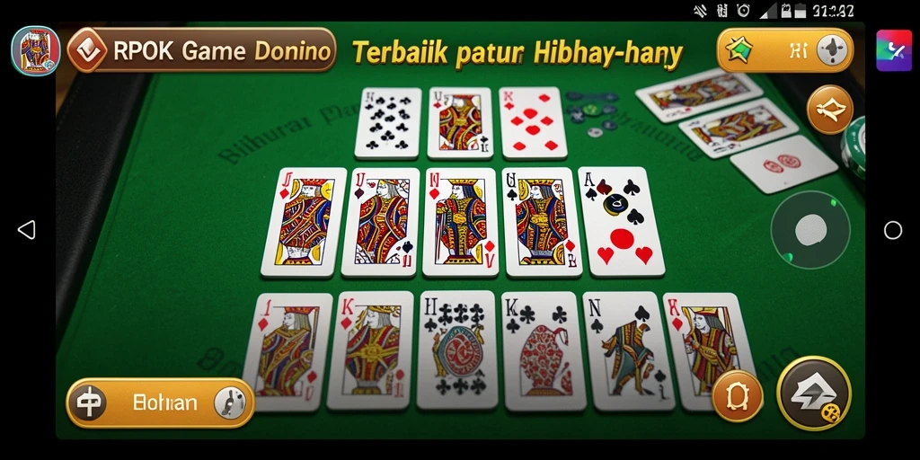 Tampilan gameplay menarik dalam game Domino RPOK.