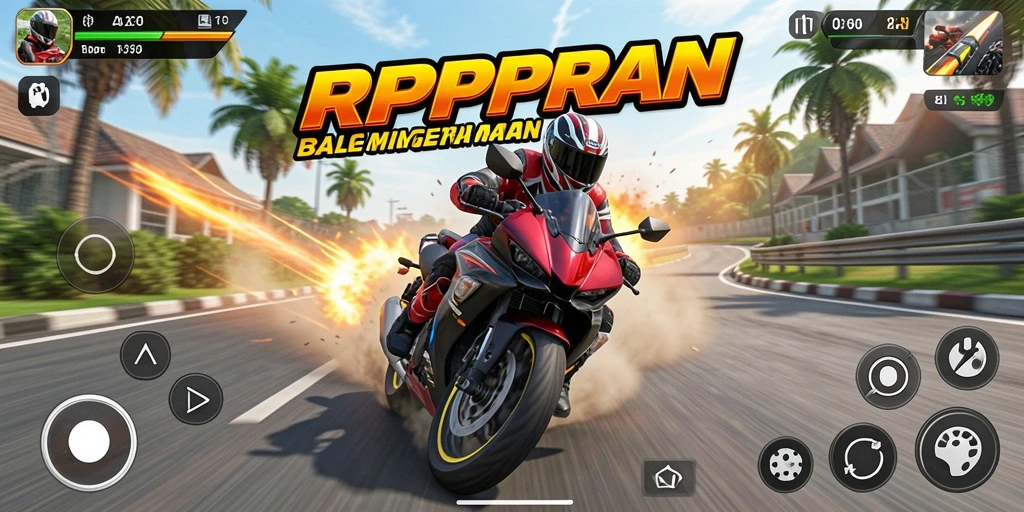 Tangkapan layar RPRPRP menampilkan aksi seru balapan motor.