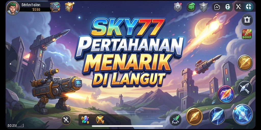 Gameplay mendebarkan Tower Defense SKY77 dengan strategi pertahanan yang kuat.