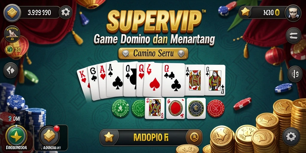 Tampilan seru game Domino SUPERVIP saat dimainkan.