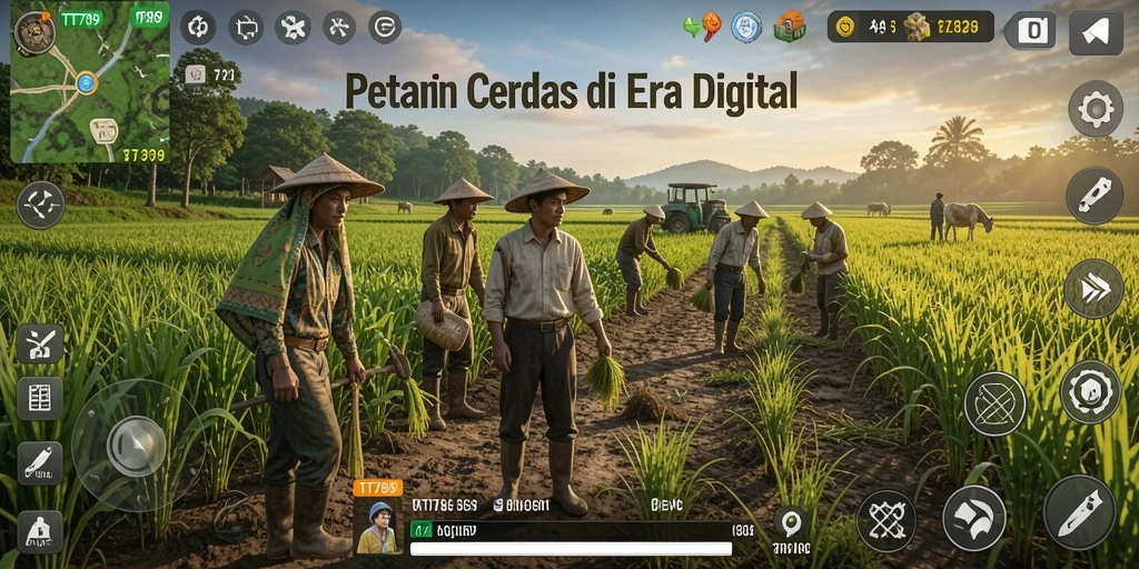 Screenshot gameplay TT789 menampilkan aktivitas bertani yang seru.